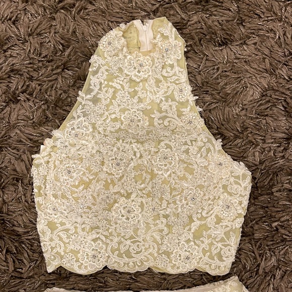 Landa Set  Size 4  Silk Long Evening Wedding Gown Vintage - Picture 4 of 17